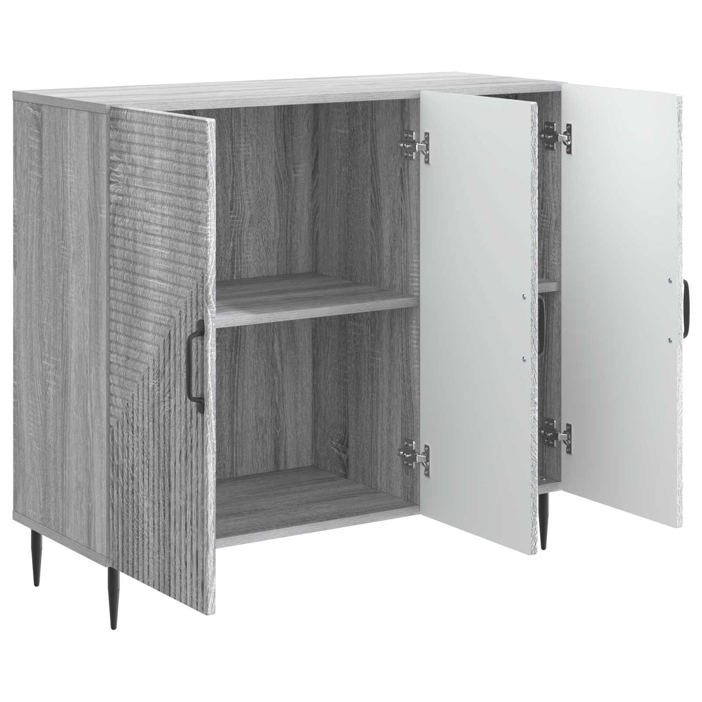 Dressoir Grijs sonoma 89 x 34,5 x 80 cm Bewerkt hout is nu te koop bij PeponiXL, paradijselijk wonen!