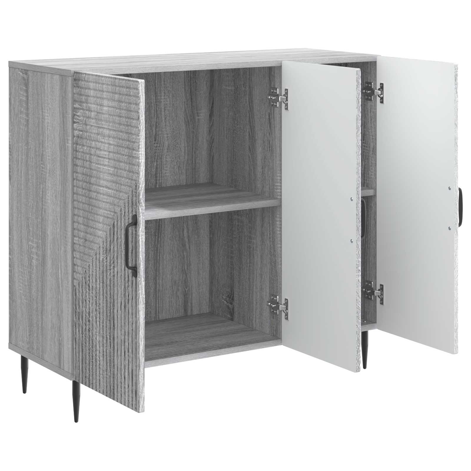 Dressoir Grijs sonoma 89 x 34,5 x 80 cm Bewerkt hout is nu te koop bij PeponiXL, paradijselijk wonen!
