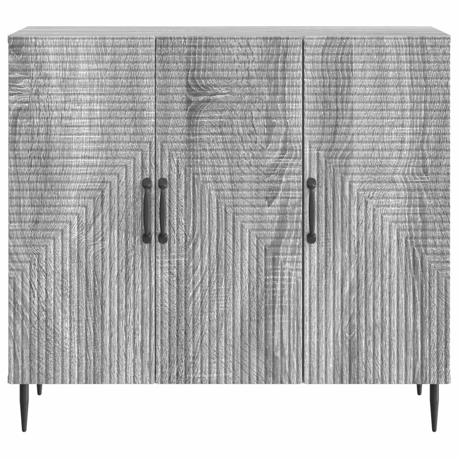 Dressoir Grijs sonoma 89 x 34,5 x 80 cm Bewerkt hout is nu te koop bij PeponiXL, paradijselijk wonen!
