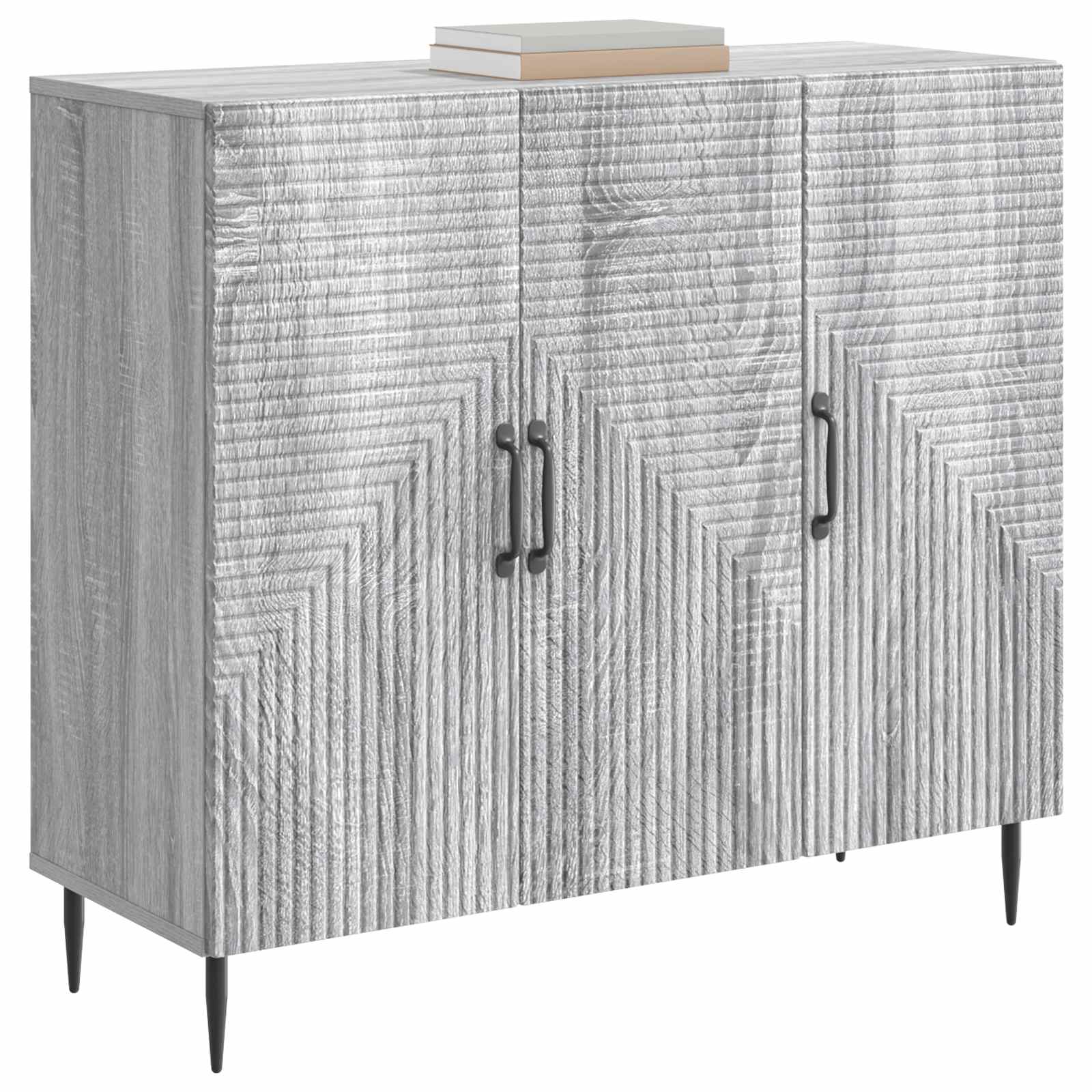 Dressoir Grijs sonoma 89 x 34,5 x 80 cm Bewerkt hout is nu te koop bij PeponiXL, paradijselijk wonen!