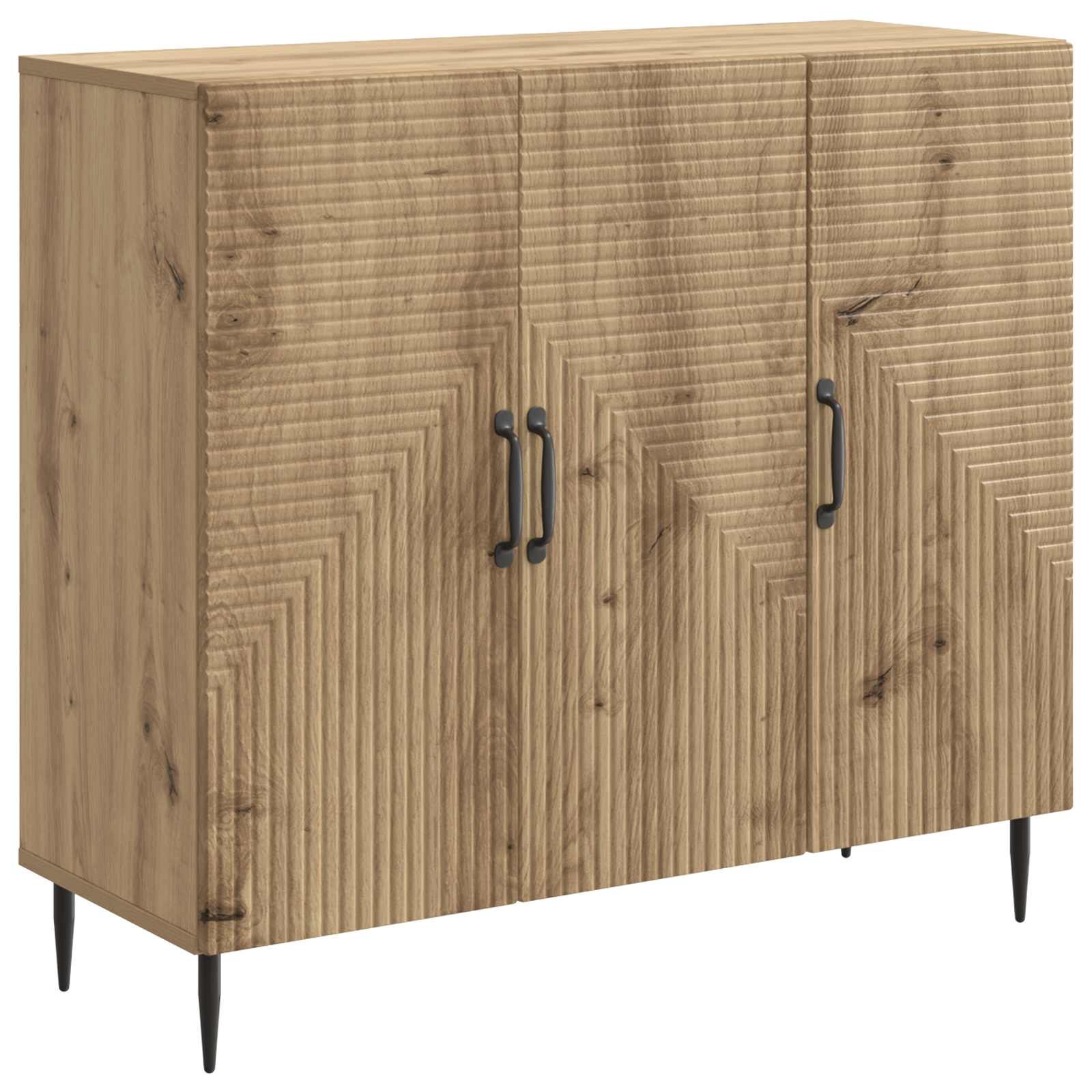 Dressoir Artisanaal eiken 89 x 34,5 x 80 cm Bewerkt hout is nu te koop bij PeponiXL, paradijselijk wonen!