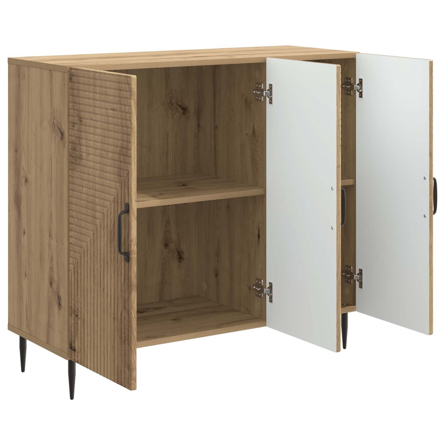 Dressoir Artisanaal eiken 89 x 34,5 x 80 cm Bewerkt hout is nu te koop bij PeponiXL, paradijselijk wonen!