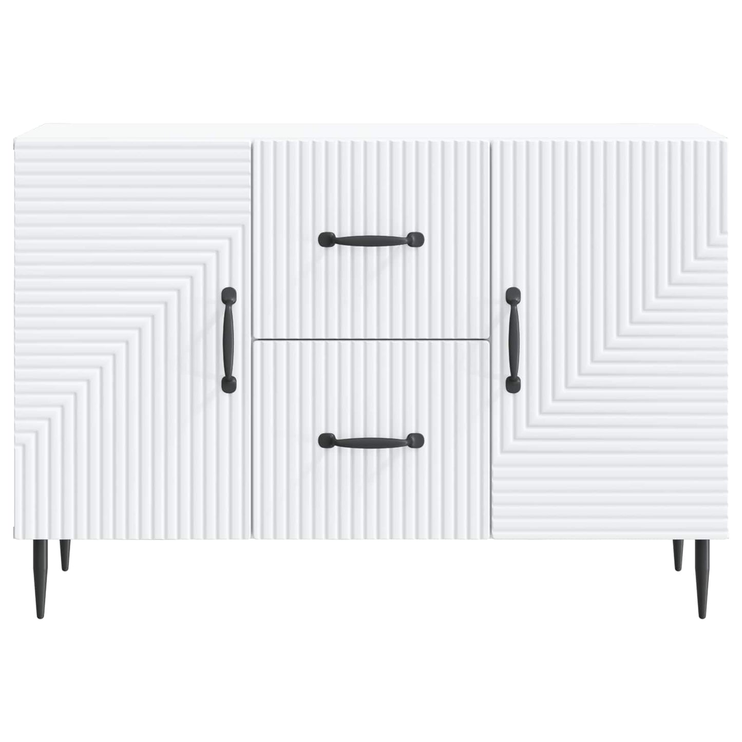Dressoir Wit 89 x 34,5 x 60 cm Bewerkt hout is nu te koop bij PeponiXL, paradijselijk wonen!