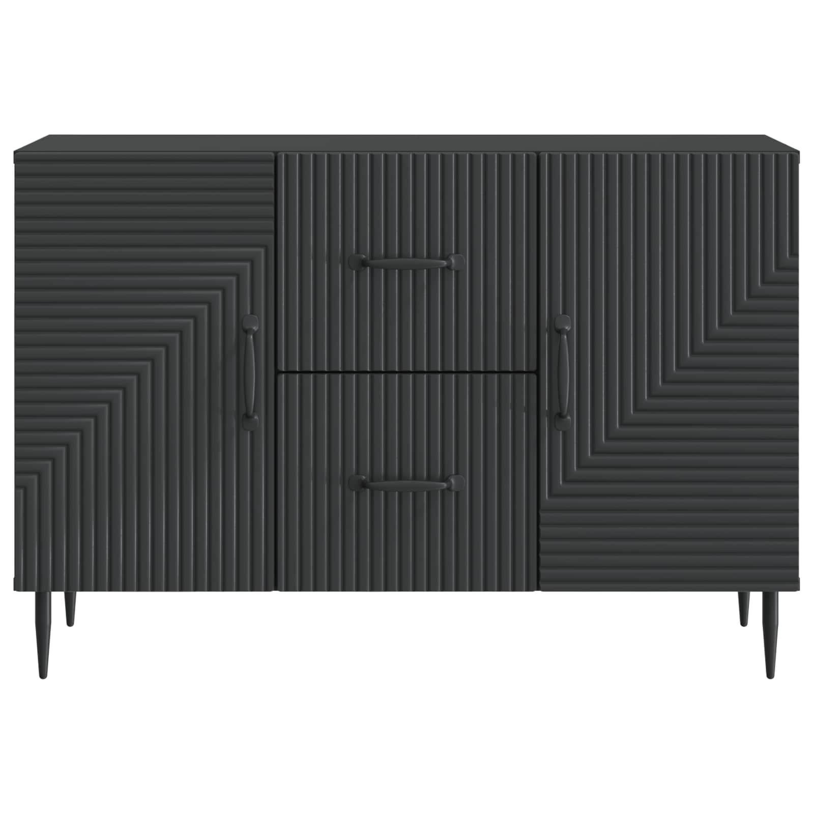 Dressoir met lade Zwart 89 x 34,5 x 60 cm Bewerkt hout is nu te koop bij PeponiXL, paradijselijk wonen!