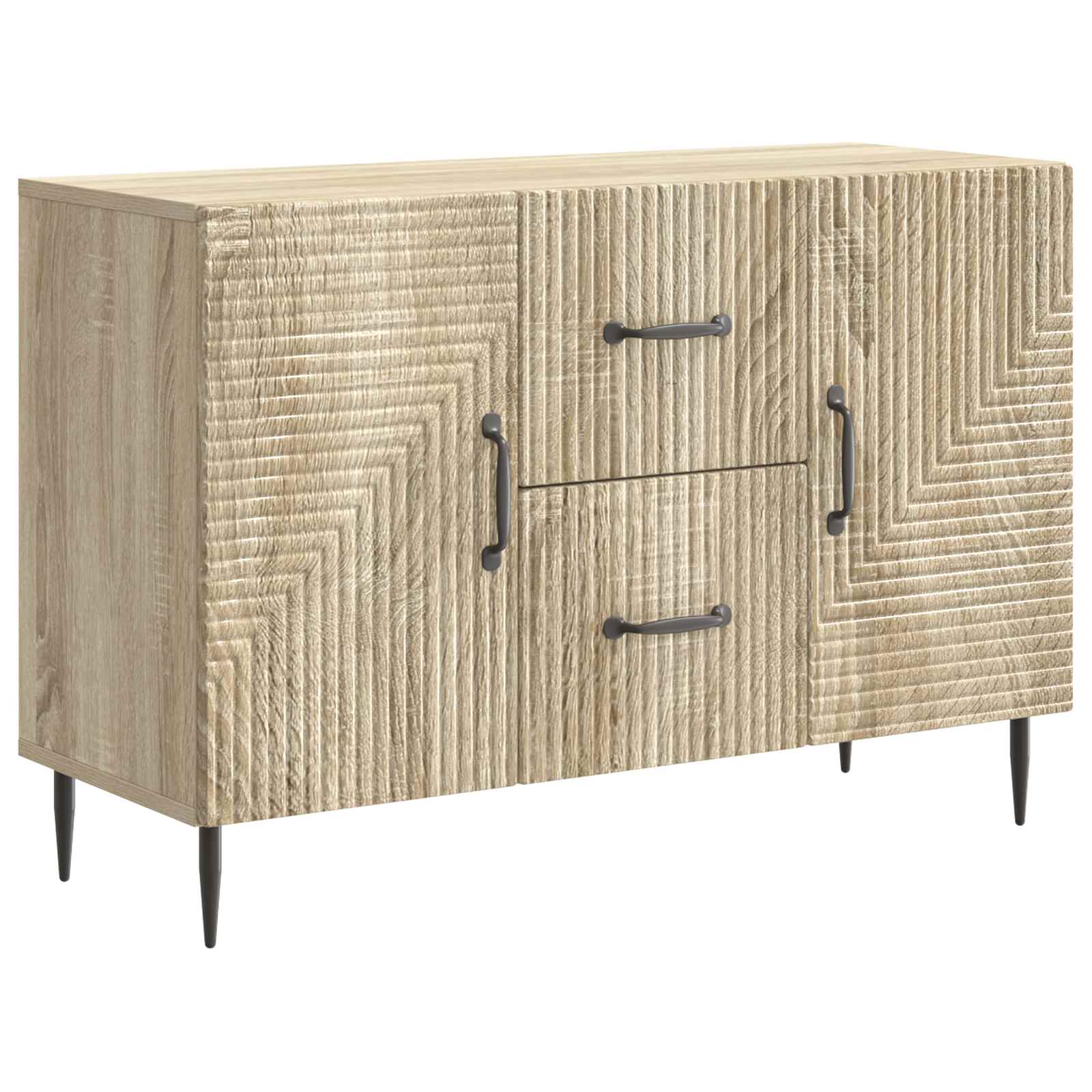 Dressoir met lade Sonoma Eiken 89 x 34,5 x 60 cm Bewerkt hout is nu te koop bij PeponiXL, paradijselijk wonen!