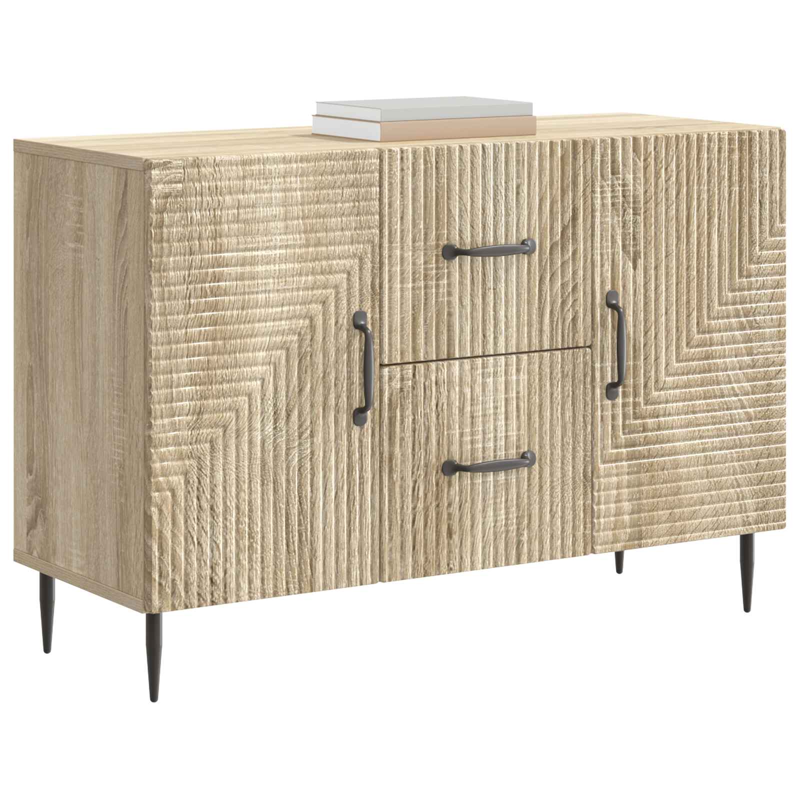 Dressoir met lade Sonoma Eiken 89 x 34,5 x 60 cm Bewerkt hout is nu te koop bij PeponiXL, paradijselijk wonen!