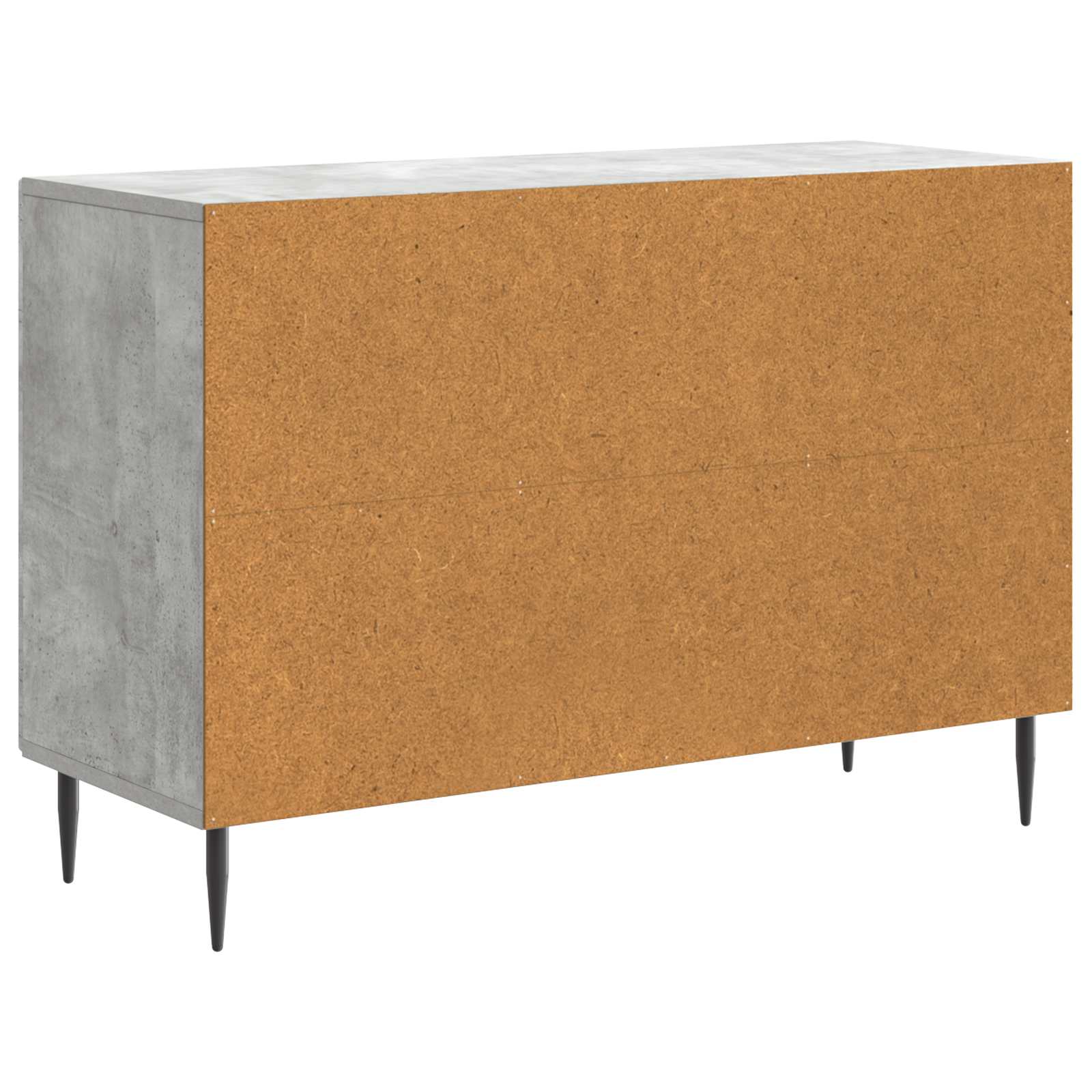 Dressoir met lade Betongrijs 89 x 34,5 x 60 cm Bewerkt hout is nu te koop bij PeponiXL, paradijselijk wonen!