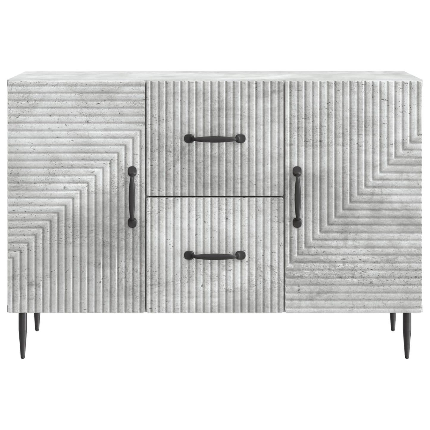 Dressoir met lade Betongrijs 89 x 34,5 x 60 cm Bewerkt hout is nu te koop bij PeponiXL, paradijselijk wonen!