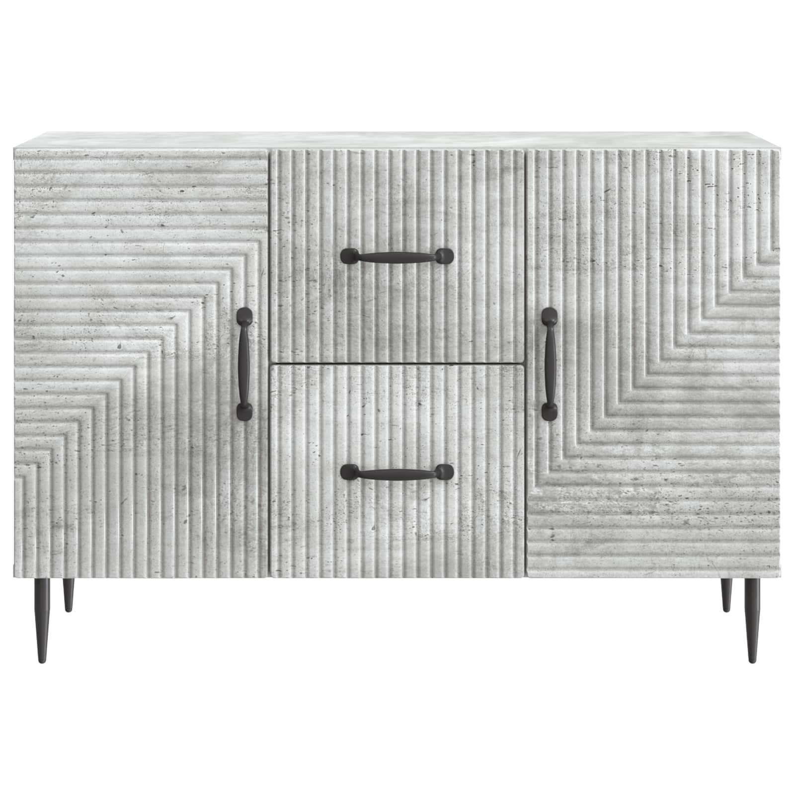 Dressoir met lade Betongrijs 89 x 34,5 x 60 cm Bewerkt hout is nu te koop bij PeponiXL, paradijselijk wonen!