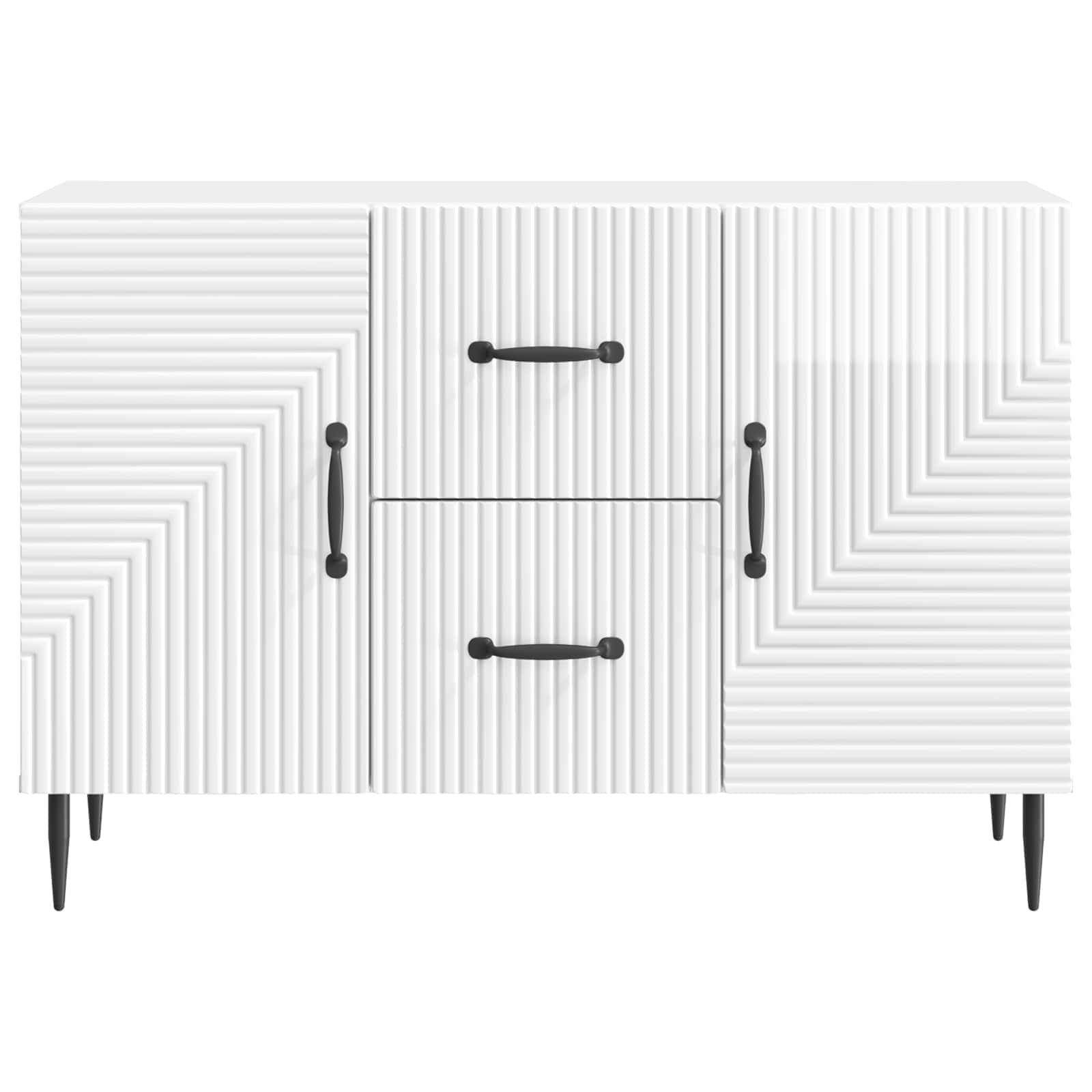 Dressoir met lade Hoogglans Wit 89 x 34,5 x 60 cm Bewerkt hout is nu te koop bij PeponiXL, paradijselijk wonen!