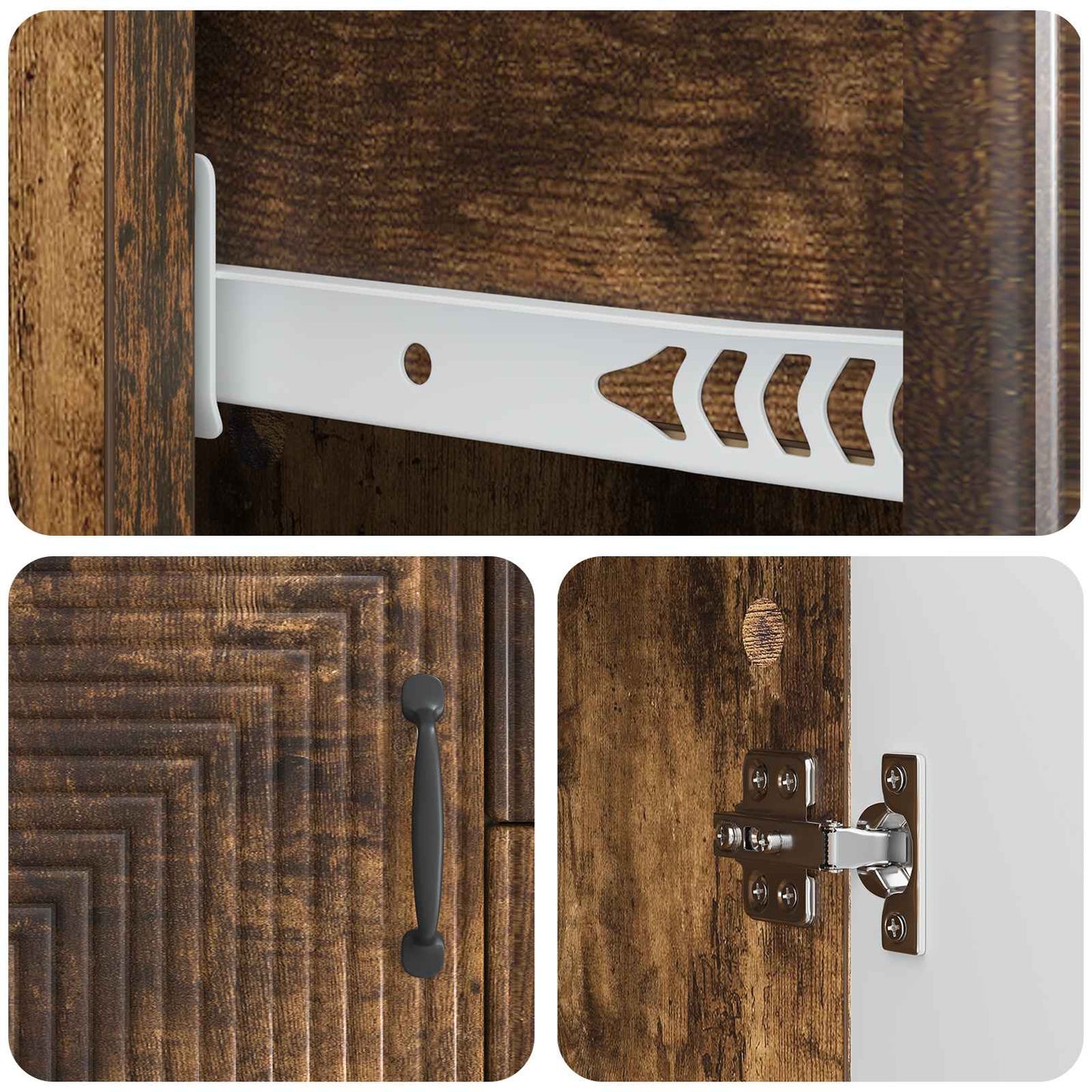 Dressoir met lade Gerookt eiken 89 x 34,5 x 60 cm Bewerkt hout is nu te koop bij PeponiXL, paradijselijk wonen!