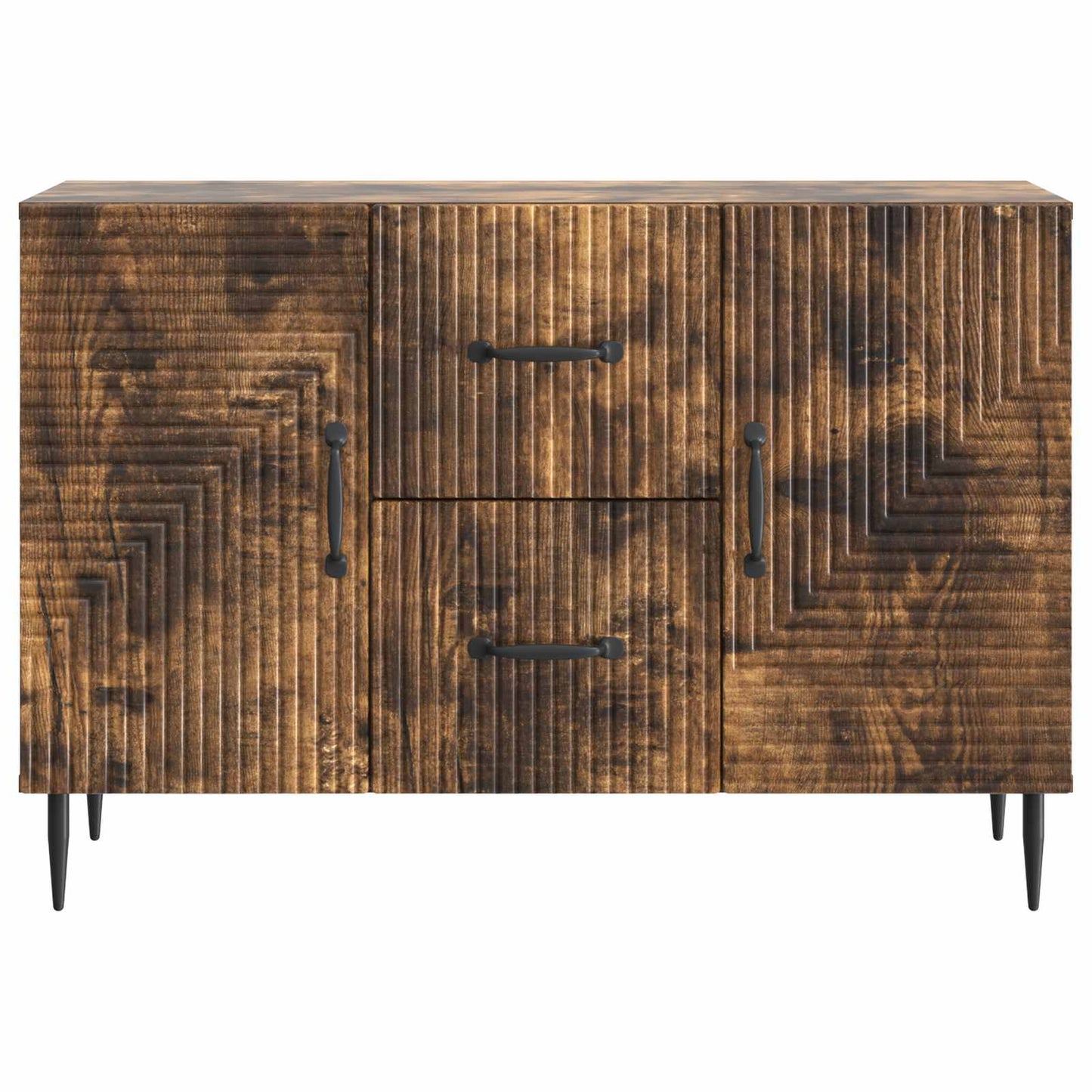 Dressoir met lade Gerookt eiken 89 x 34,5 x 60 cm Bewerkt hout is nu te koop bij PeponiXL, paradijselijk wonen!