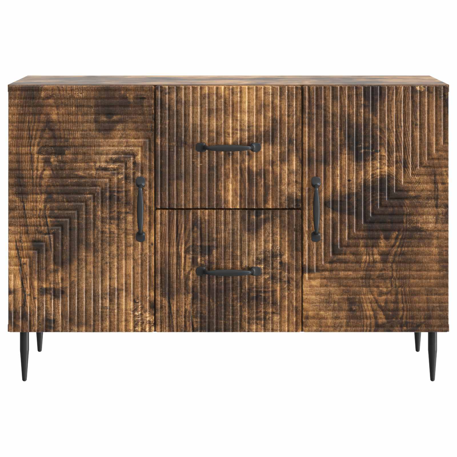 Dressoir met lade Gerookt eiken 89 x 34,5 x 60 cm Bewerkt hout is nu te koop bij PeponiXL, paradijselijk wonen!