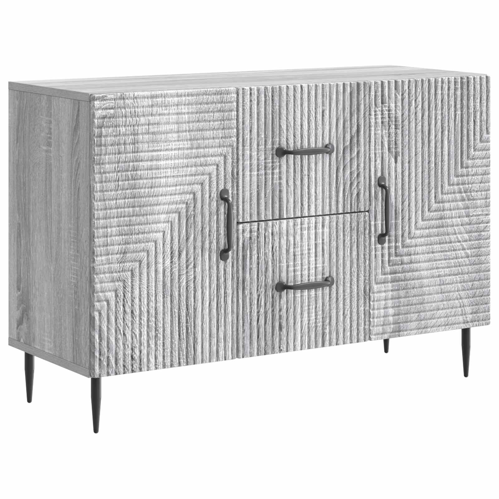 Dressoir met lade Grijs sonoma 89 x 34,5 x 60 cm Bewerkt hout is nu te koop bij PeponiXL, paradijselijk wonen!