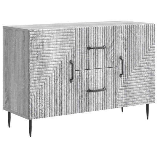 Dressoir met lade Grijs sonoma 89 x 34,5 x 60 cm Bewerkt hout is nu te koop bij PeponiXL, paradijselijk wonen!