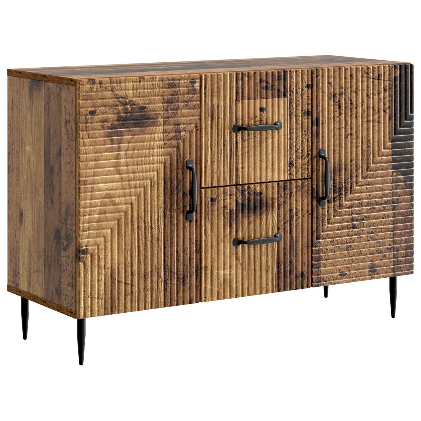 Dressoir met lade Oud hout 89 x 34,5 x 60 cm Bewerkt hout is nu te koop bij PeponiXL, paradijselijk wonen!