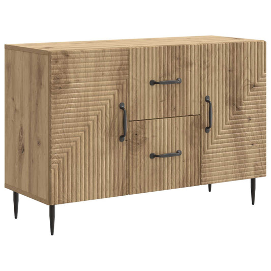 Dressoir Artisanaal eiken 89 x 34,5 x 60 cm Bewerkt hout is nu te koop bij PeponiXL, paradijselijk wonen!