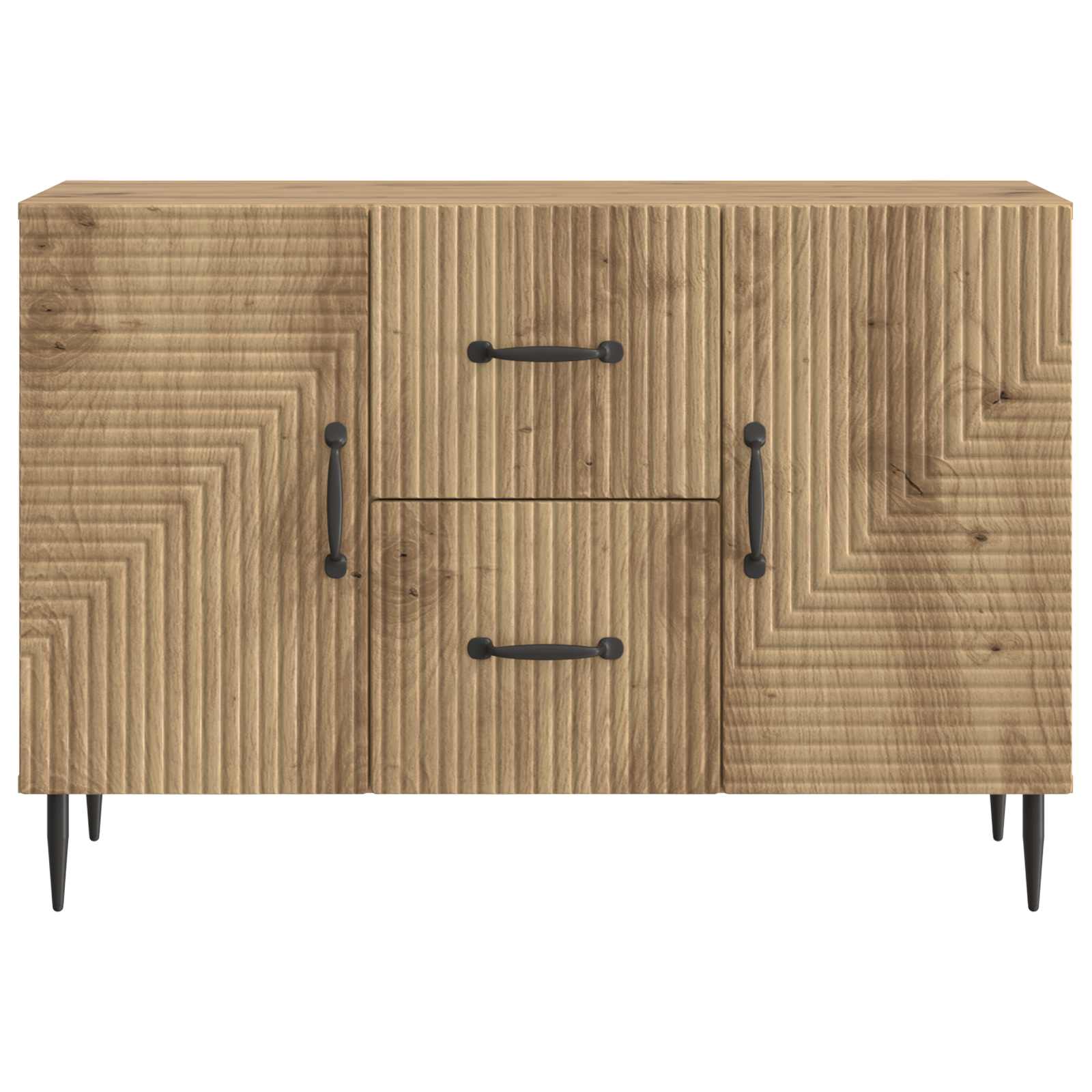 Dressoir Artisanaal eiken 89 x 34,5 x 60 cm Bewerkt hout is nu te koop bij PeponiXL, paradijselijk wonen!