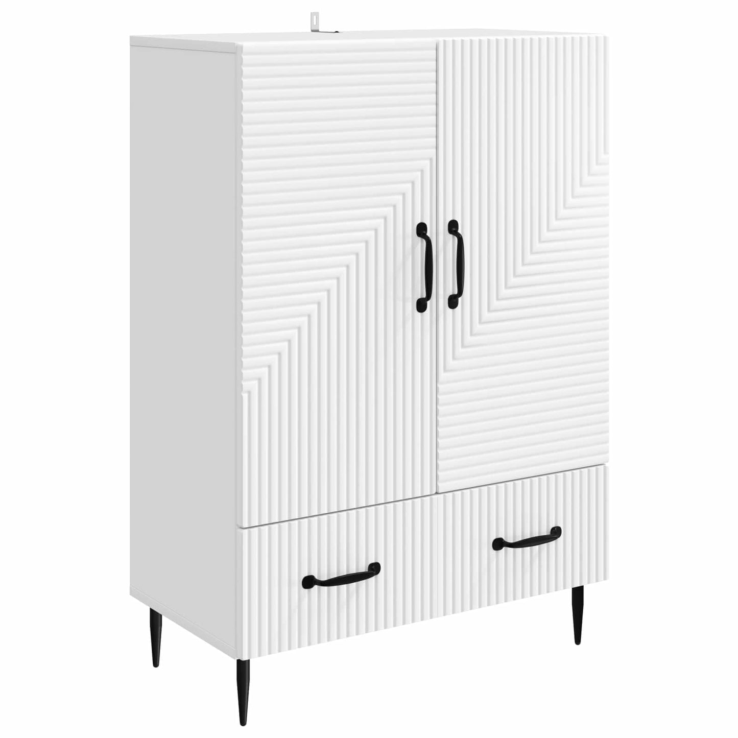 Dressoir Wit 66 x 34,5 x 95 cm Bewerkt hout is nu te koop bij PeponiXL, paradijselijk wonen!