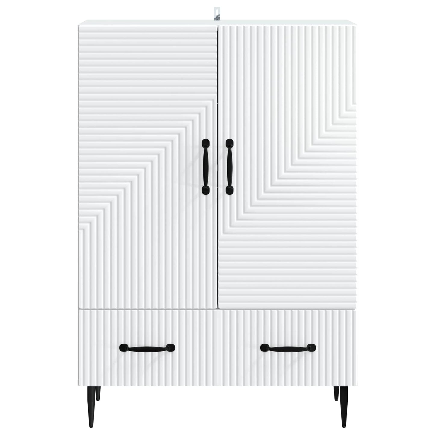 Dressoir Wit 66 x 34,5 x 95 cm Bewerkt hout is nu te koop bij PeponiXL, paradijselijk wonen!