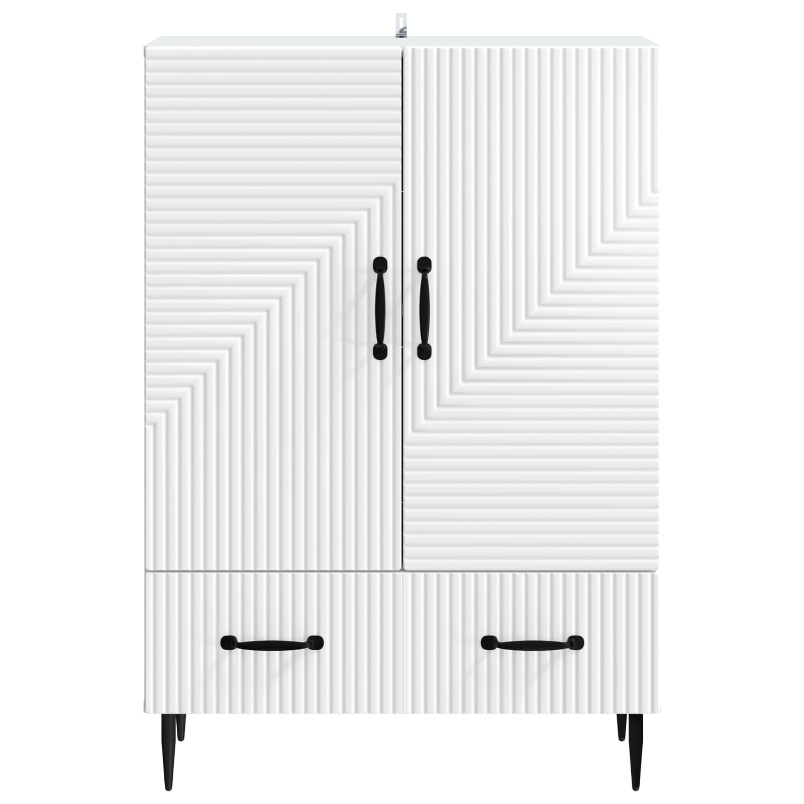 Dressoir Wit 66 x 34,5 x 95 cm Bewerkt hout is nu te koop bij PeponiXL, paradijselijk wonen!