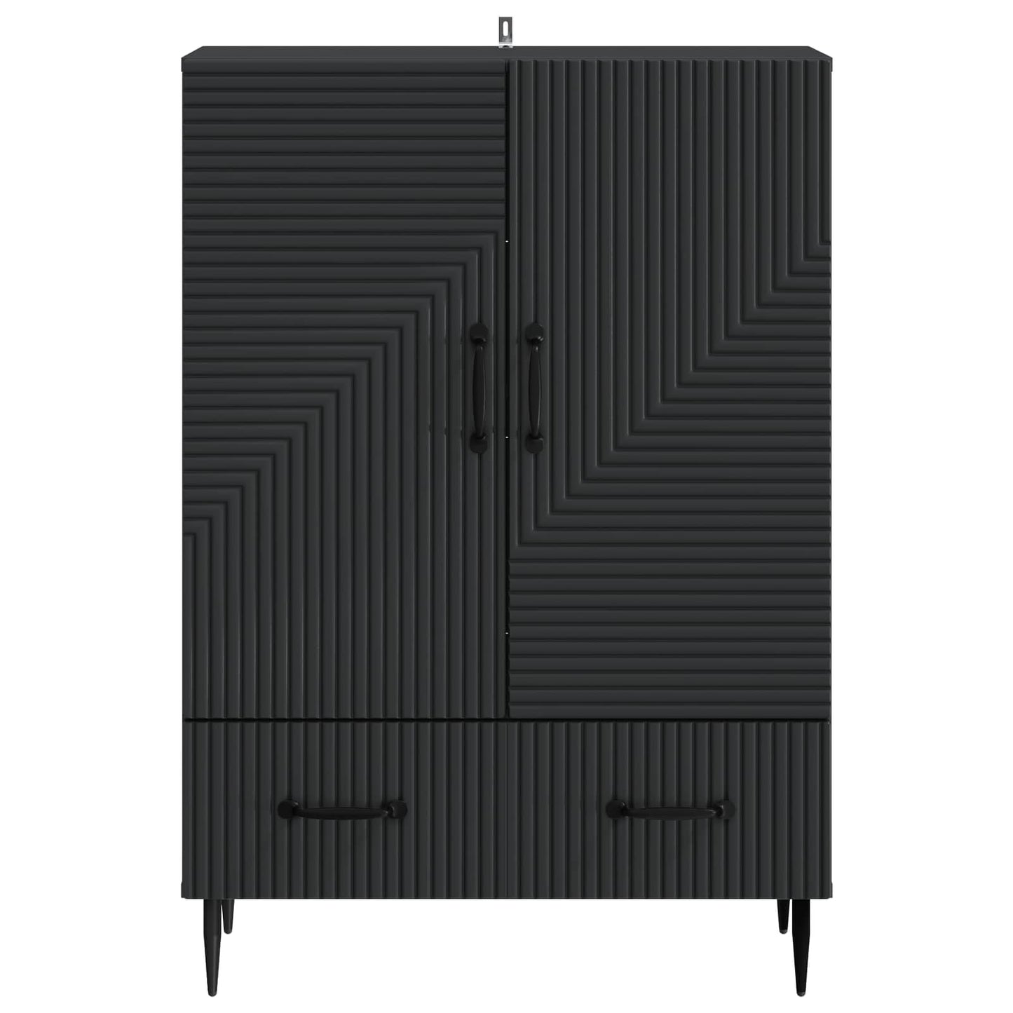 Dressoir met lade Zwart 66 x 34,5 x 95 cm Bewerkt hout is nu te koop bij PeponiXL, paradijselijk wonen!