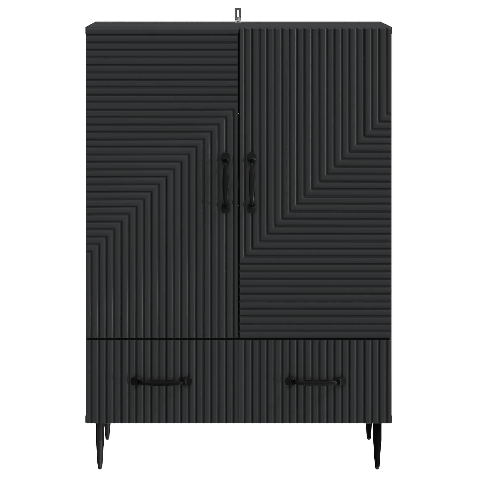 Dressoir met lade Zwart 66 x 34,5 x 95 cm Bewerkt hout is nu te koop bij PeponiXL, paradijselijk wonen!