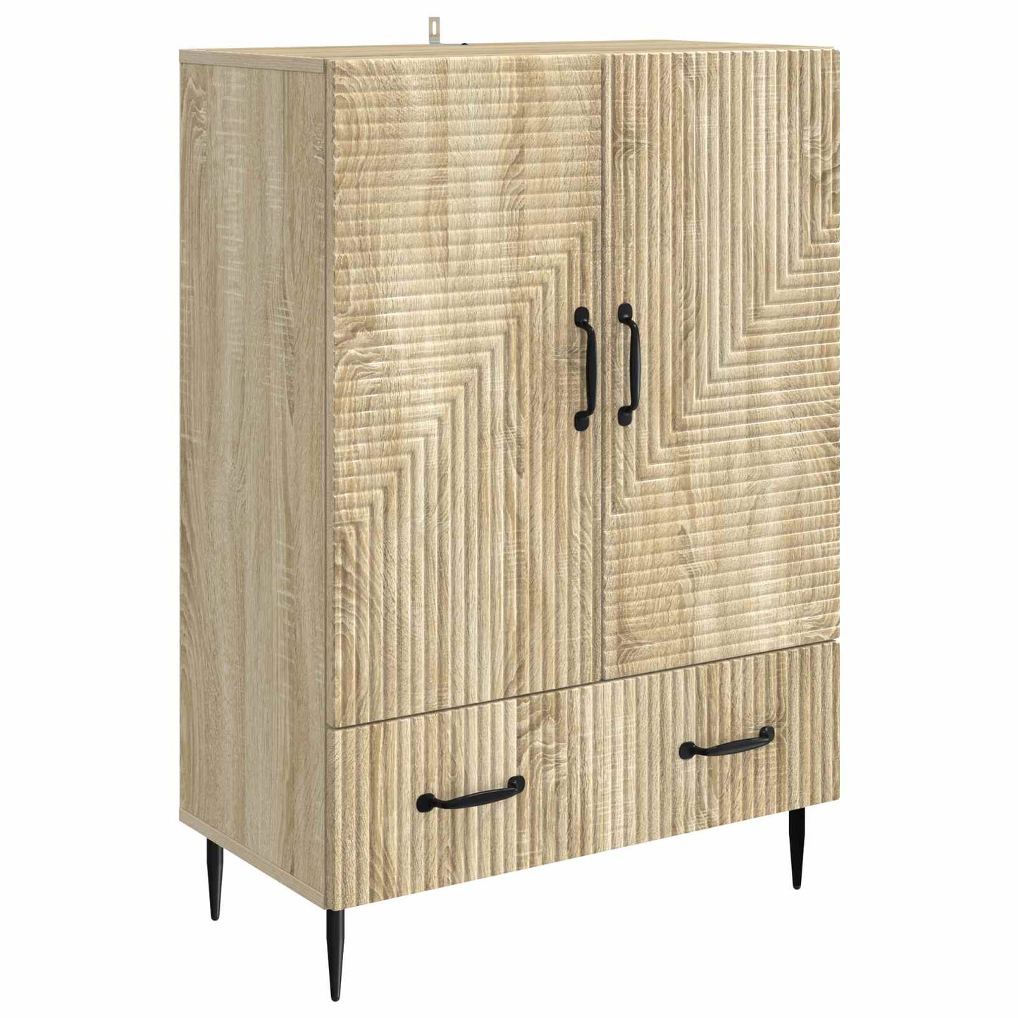 Dressoir met lade Sonoma Eiken 66 x 34,5 x 95 cm Bewerkt hout is nu te koop bij PeponiXL, paradijselijk wonen!