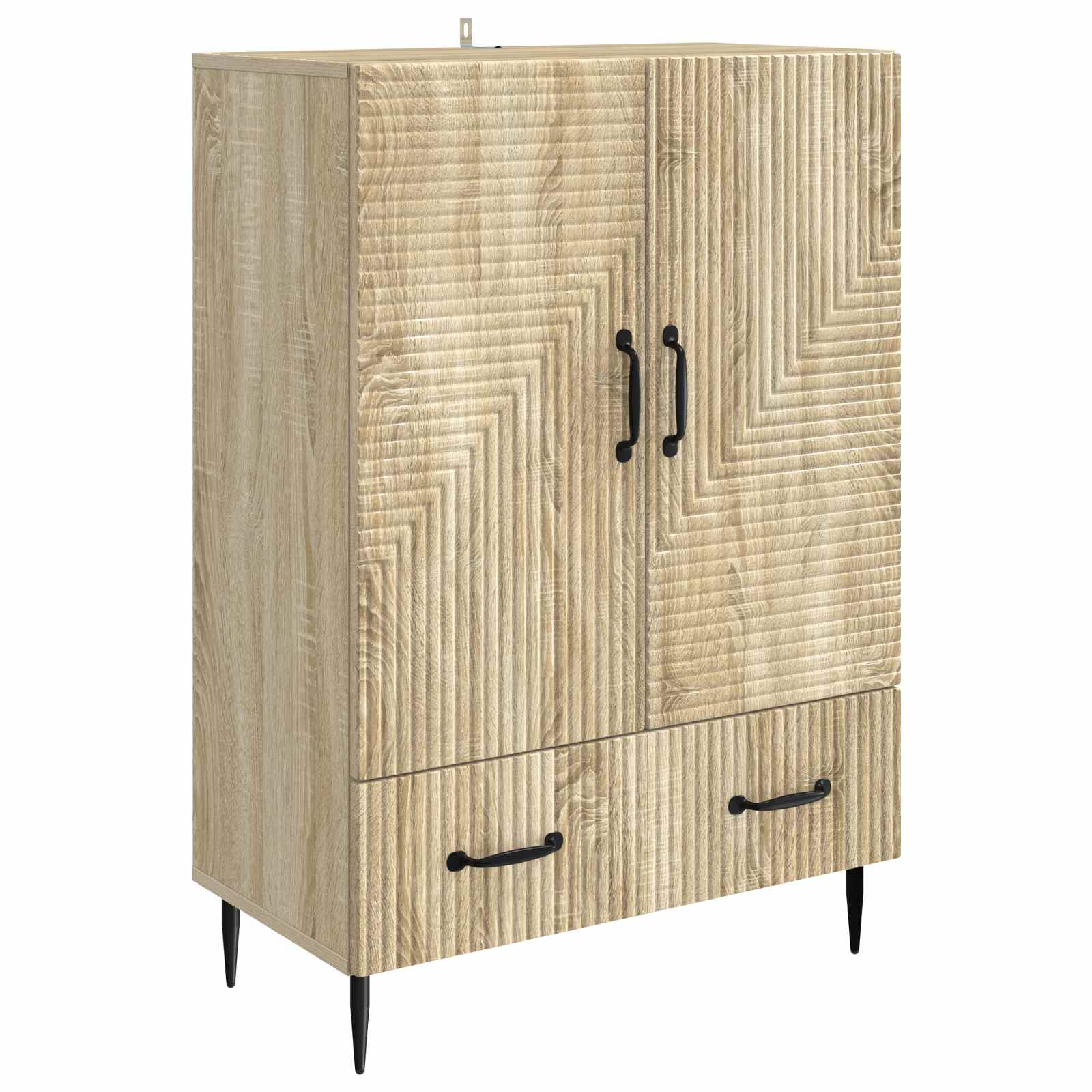 Dressoir met lade Sonoma Eiken 66 x 34,5 x 95 cm Bewerkt hout is nu te koop bij PeponiXL, paradijselijk wonen!