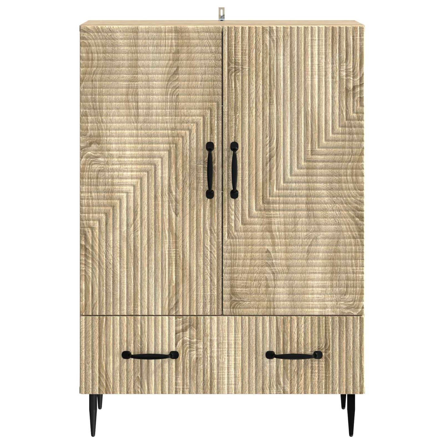 Dressoir met lade Sonoma Eiken 66 x 34,5 x 95 cm Bewerkt hout is nu te koop bij PeponiXL, paradijselijk wonen!