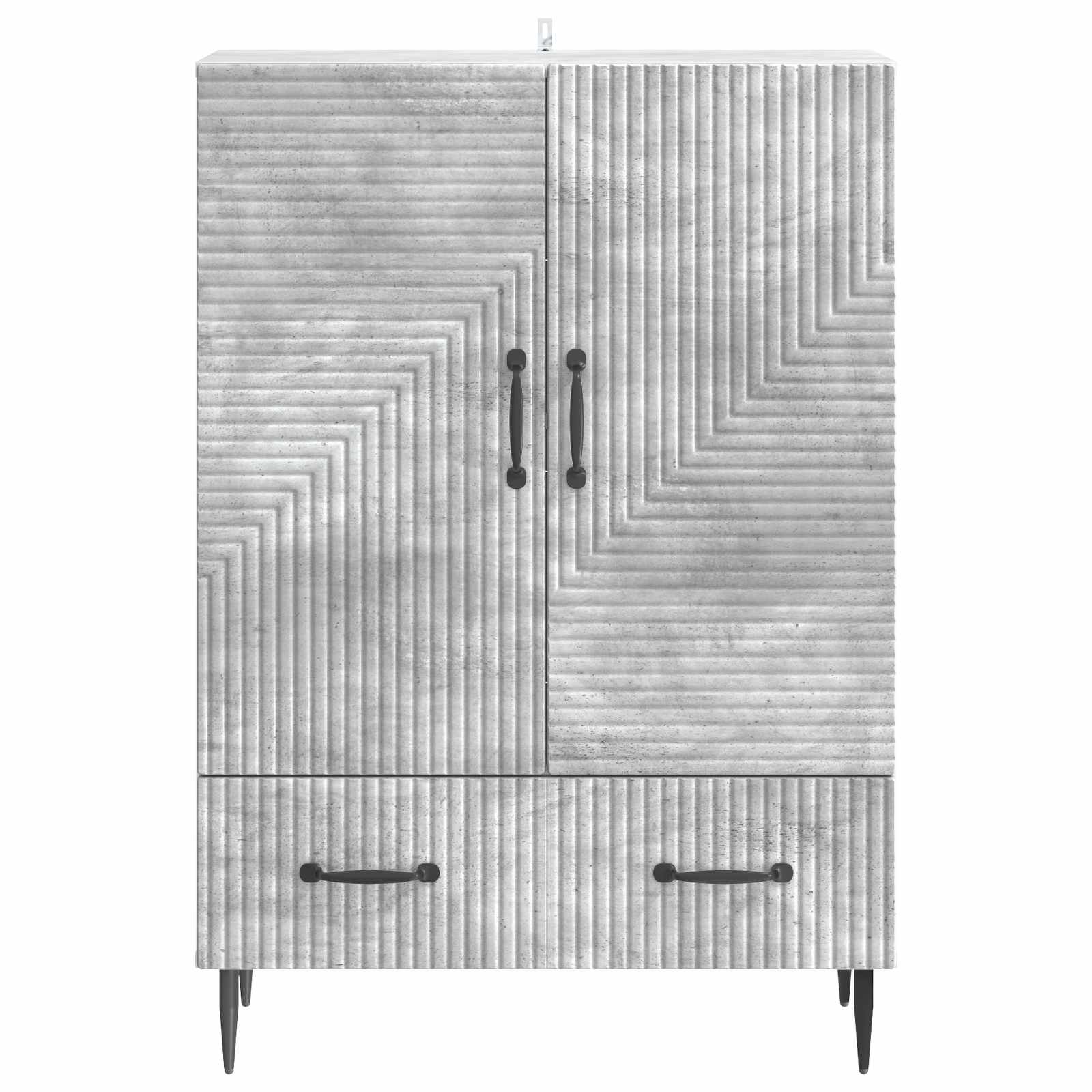 Dressoir met lade Betongrijs 66 x 34,5 x 95 cm Bewerkt hout is nu te koop bij PeponiXL, paradijselijk wonen!