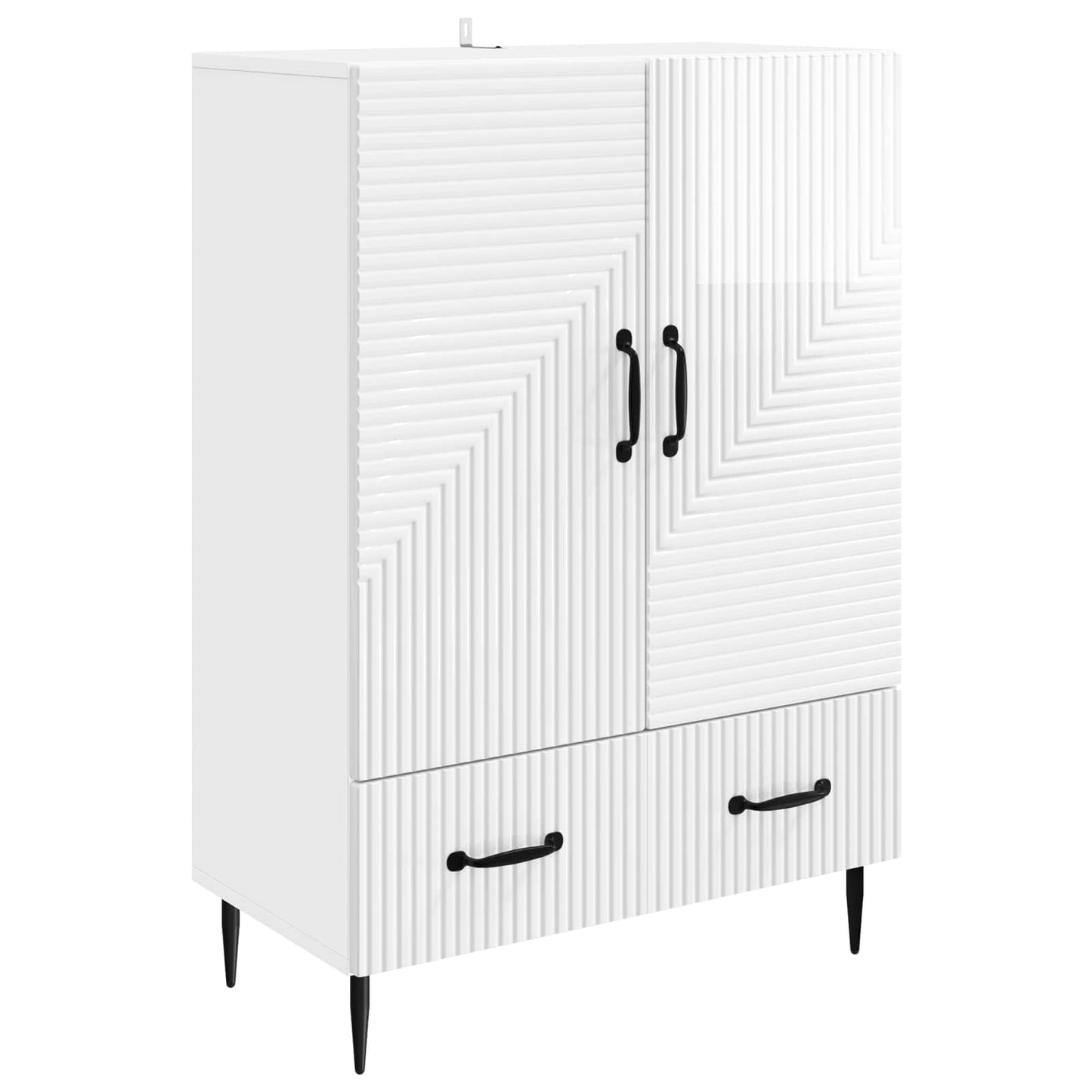 Dressoir met lade Hoogglans Wit 66 x 34,5 x 95 cm Bewerkt hout is nu te koop bij PeponiXL, paradijselijk wonen!