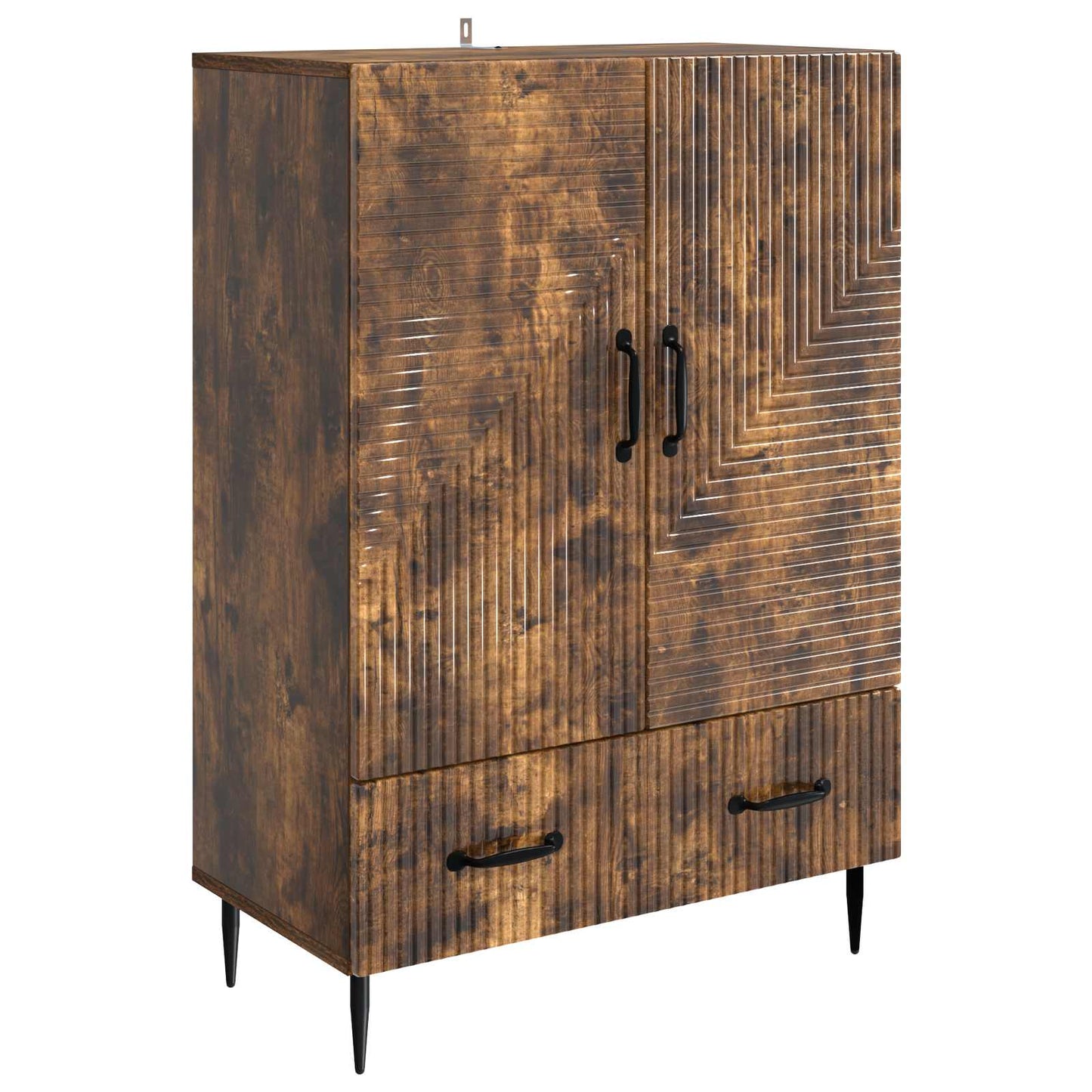 Dressoir met lade Gerookt eiken 66 x 34,5 x 95 cm Bewerkt hout is nu te koop bij PeponiXL, paradijselijk wonen!