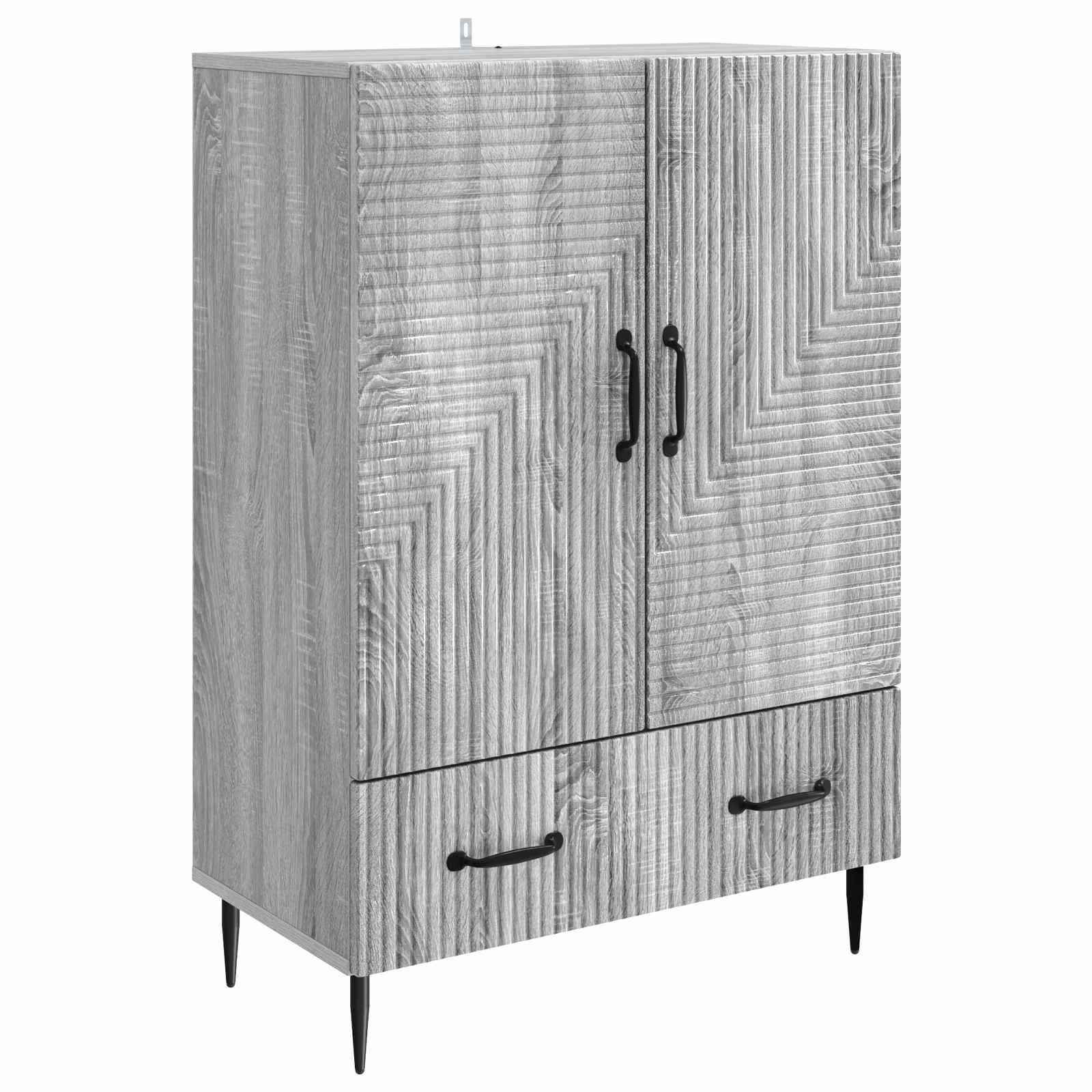 Dressoir met lade Grijs sonoma 66 x 34,5 x 95 cm Bewerkt hout is nu te koop bij PeponiXL, paradijselijk wonen!