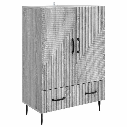Dressoir met lade Grijs sonoma 66 x 34,5 x 95 cm Bewerkt hout is nu te koop bij PeponiXL, paradijselijk wonen!