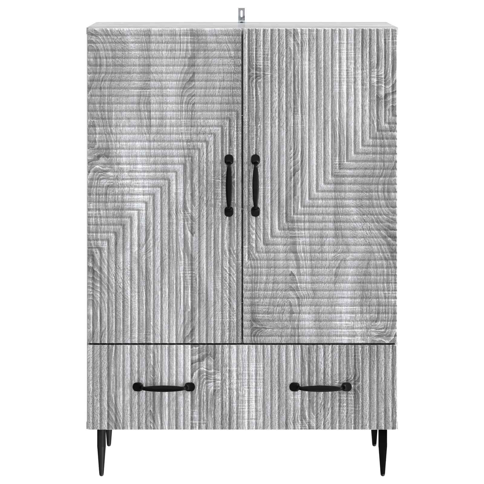 Dressoir met lade Grijs sonoma 66 x 34,5 x 95 cm Bewerkt hout is nu te koop bij PeponiXL, paradijselijk wonen!
