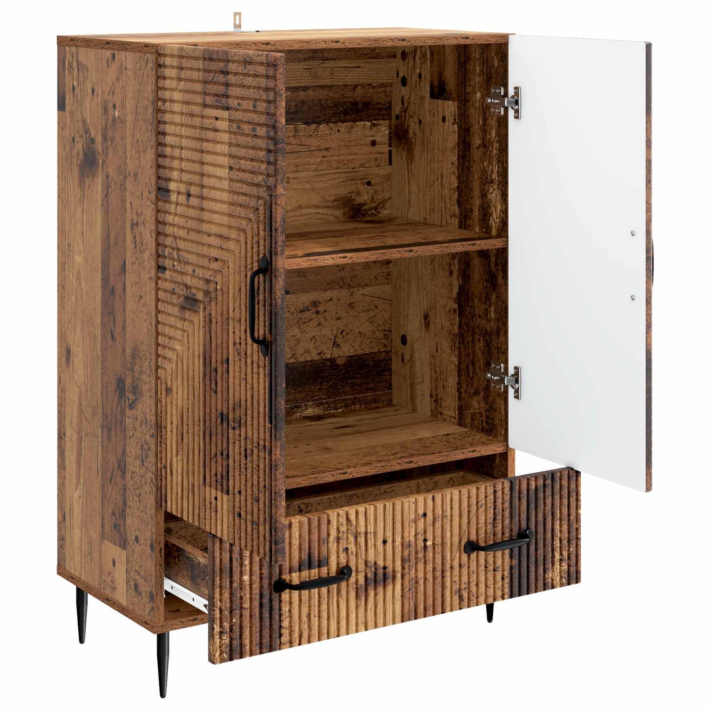Dressoir met lade Oud hout 66 x 34,5 x 95 cm Bewerkt hout is nu te koop bij PeponiXL, paradijselijk wonen!