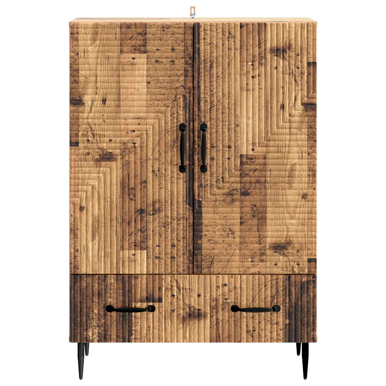 Dressoir met lade Oud hout 66 x 34,5 x 95 cm Bewerkt hout is nu te koop bij PeponiXL, paradijselijk wonen!