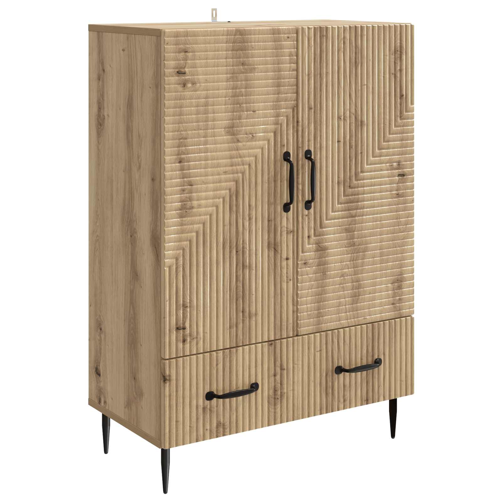 Dressoir Artisanaal eiken 66 x 34,5 x 95 cm Bewerkt hout is nu te koop bij PeponiXL, paradijselijk wonen!