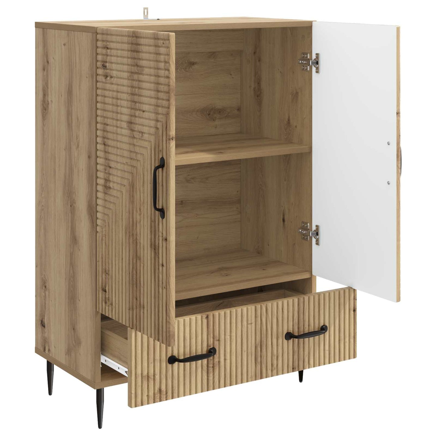 Dressoir Artisanaal eiken 66 x 34,5 x 95 cm Bewerkt hout is nu te koop bij PeponiXL, paradijselijk wonen!