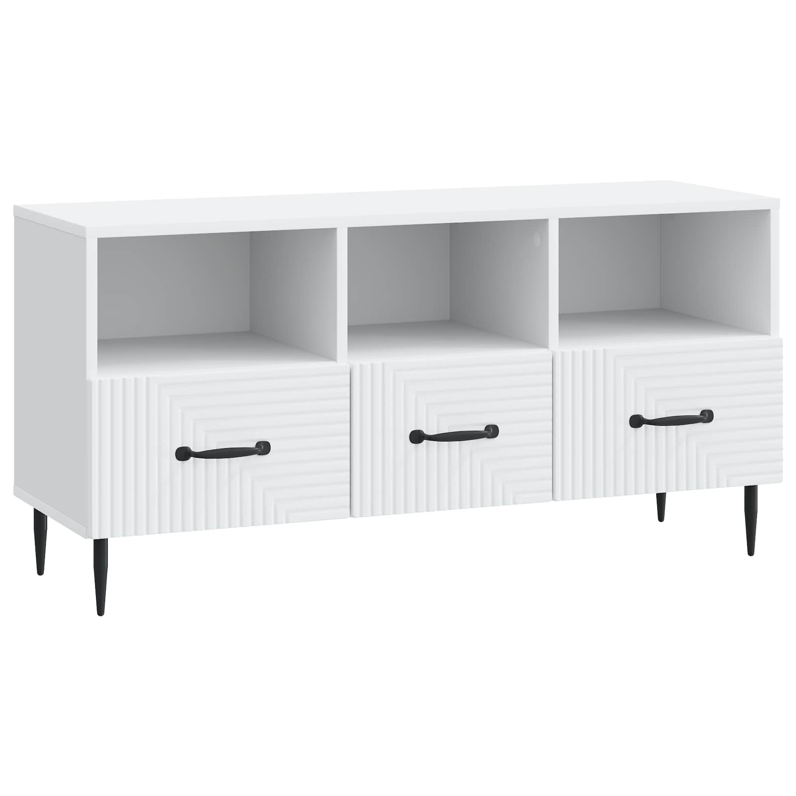 TV-kast met lade Wit 102 x 34,5 x 50 cm Bewerkt hout is nu te koop bij PeponiXL, paradijselijk wonen!