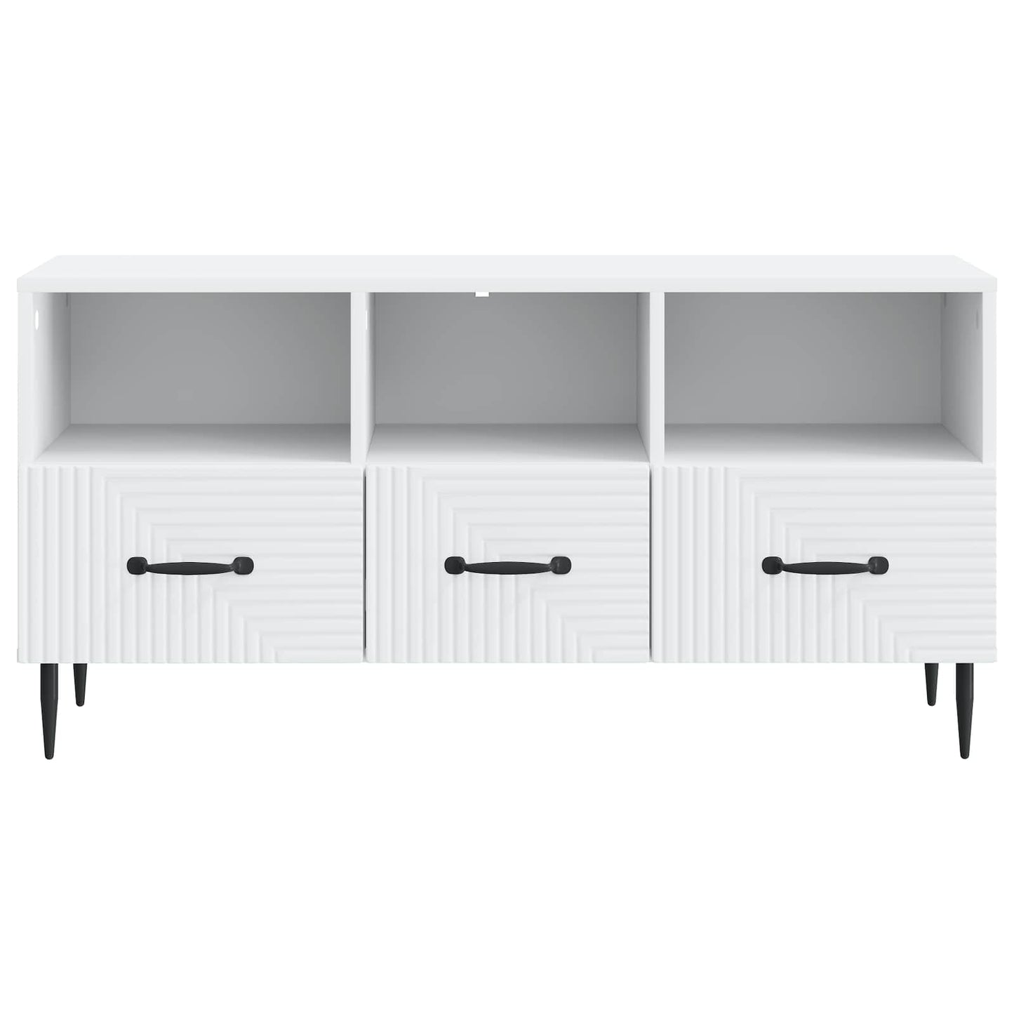 TV-kast met lade Wit 102 x 34,5 x 50 cm Bewerkt hout is nu te koop bij PeponiXL, paradijselijk wonen!