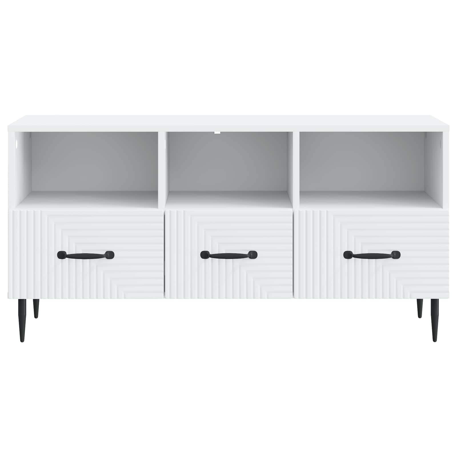 TV-kast met lade Wit 102 x 34,5 x 50 cm Bewerkt hout is nu te koop bij PeponiXL, paradijselijk wonen!