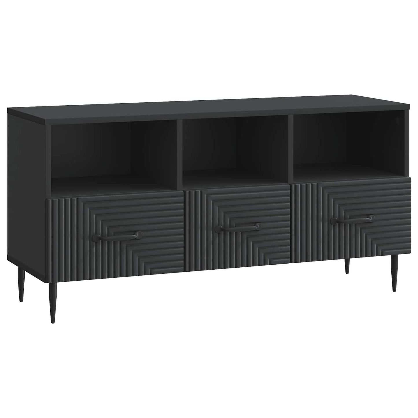 TV-kast met lade Zwart 102 x 34,5 x 50 cm Bewerkt hout is nu te koop bij PeponiXL, paradijselijk wonen!