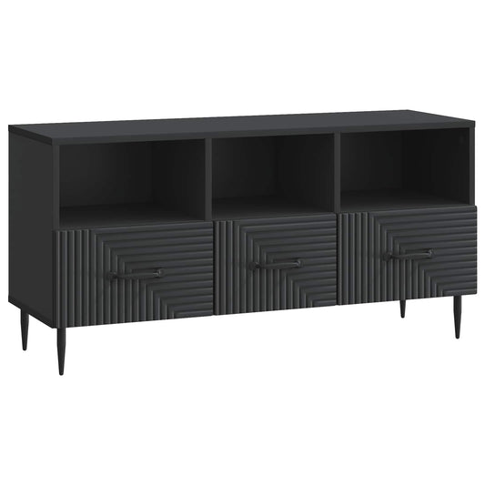 TV-kast met lade Zwart 102 x 34,5 x 50 cm Bewerkt hout is nu te koop bij PeponiXL, paradijselijk wonen!
