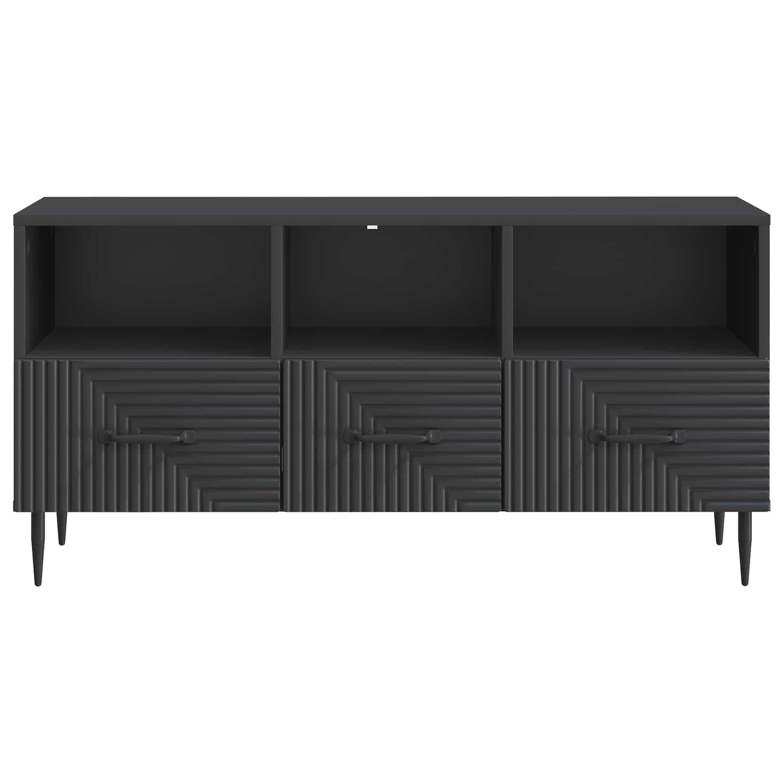 TV-kast met lade Zwart 102 x 34,5 x 50 cm Bewerkt hout is nu te koop bij PeponiXL, paradijselijk wonen!