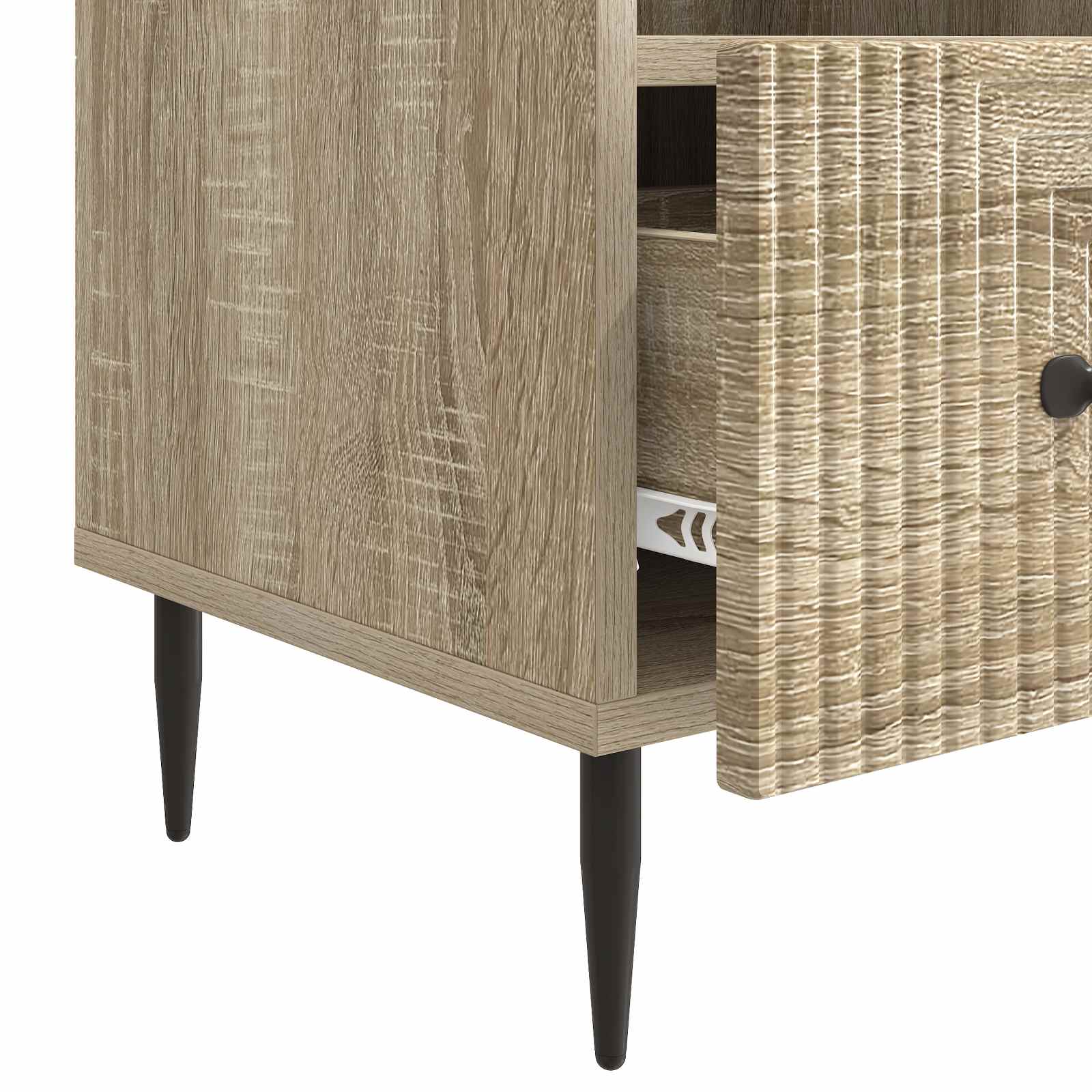 TV-kast met lade Sonoma Eiken 102 x 34,5 x 50 cm Bewerkt hout is nu te koop bij PeponiXL, paradijselijk wonen!