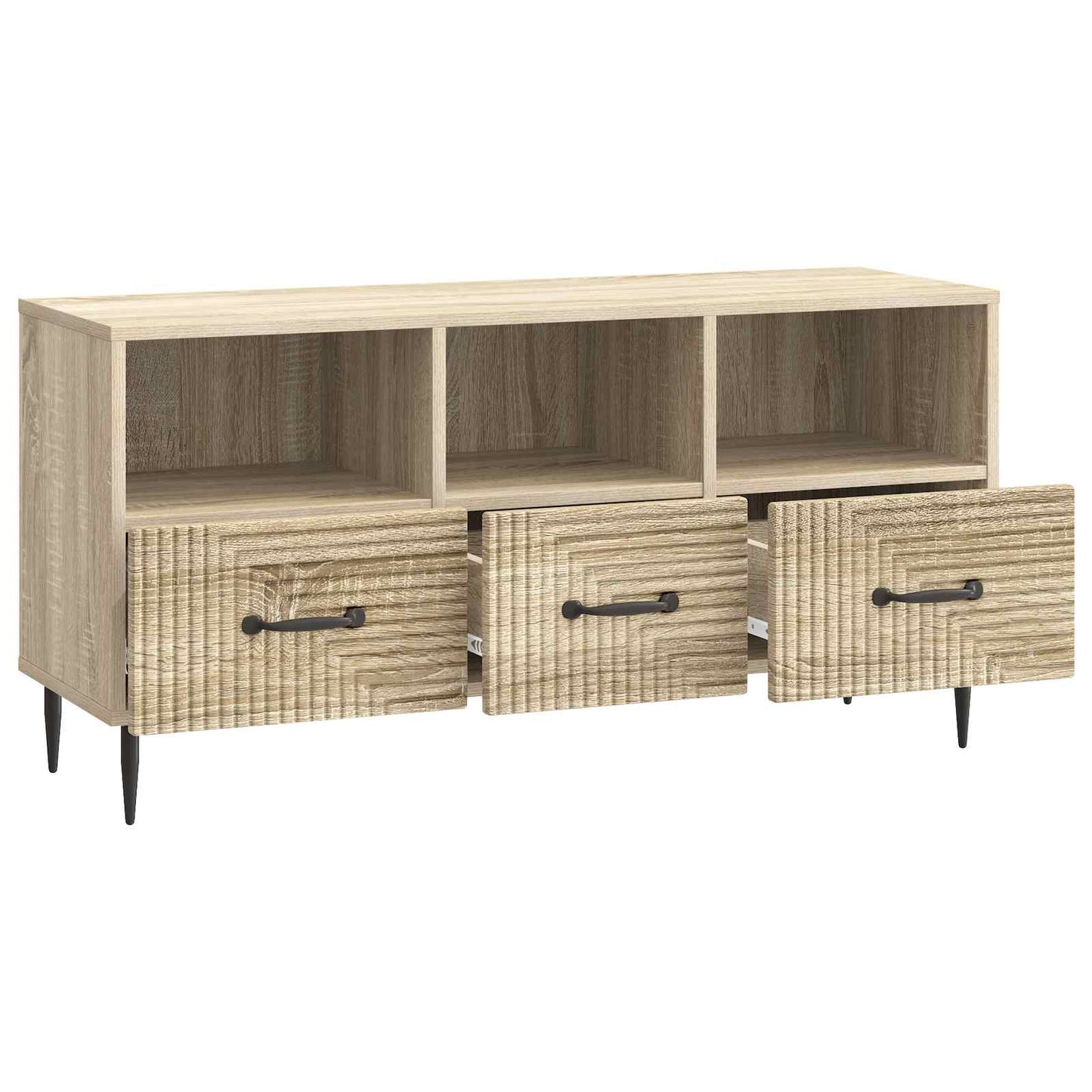 TV-kast met lade Sonoma Eiken 102 x 34,5 x 50 cm Bewerkt hout is nu te koop bij PeponiXL, paradijselijk wonen!