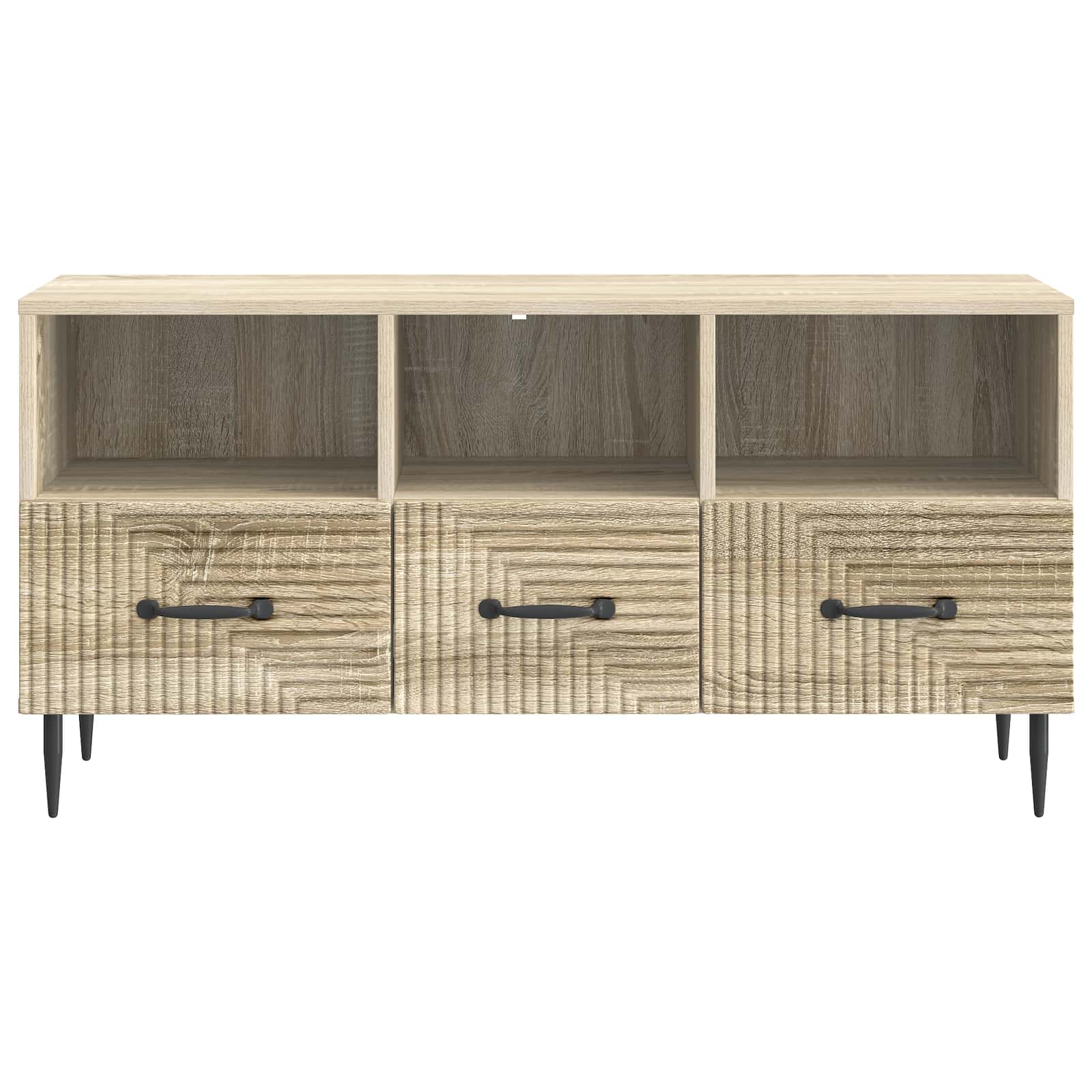 TV-kast met lade Sonoma Eiken 102 x 34,5 x 50 cm Bewerkt hout is nu te koop bij PeponiXL, paradijselijk wonen!