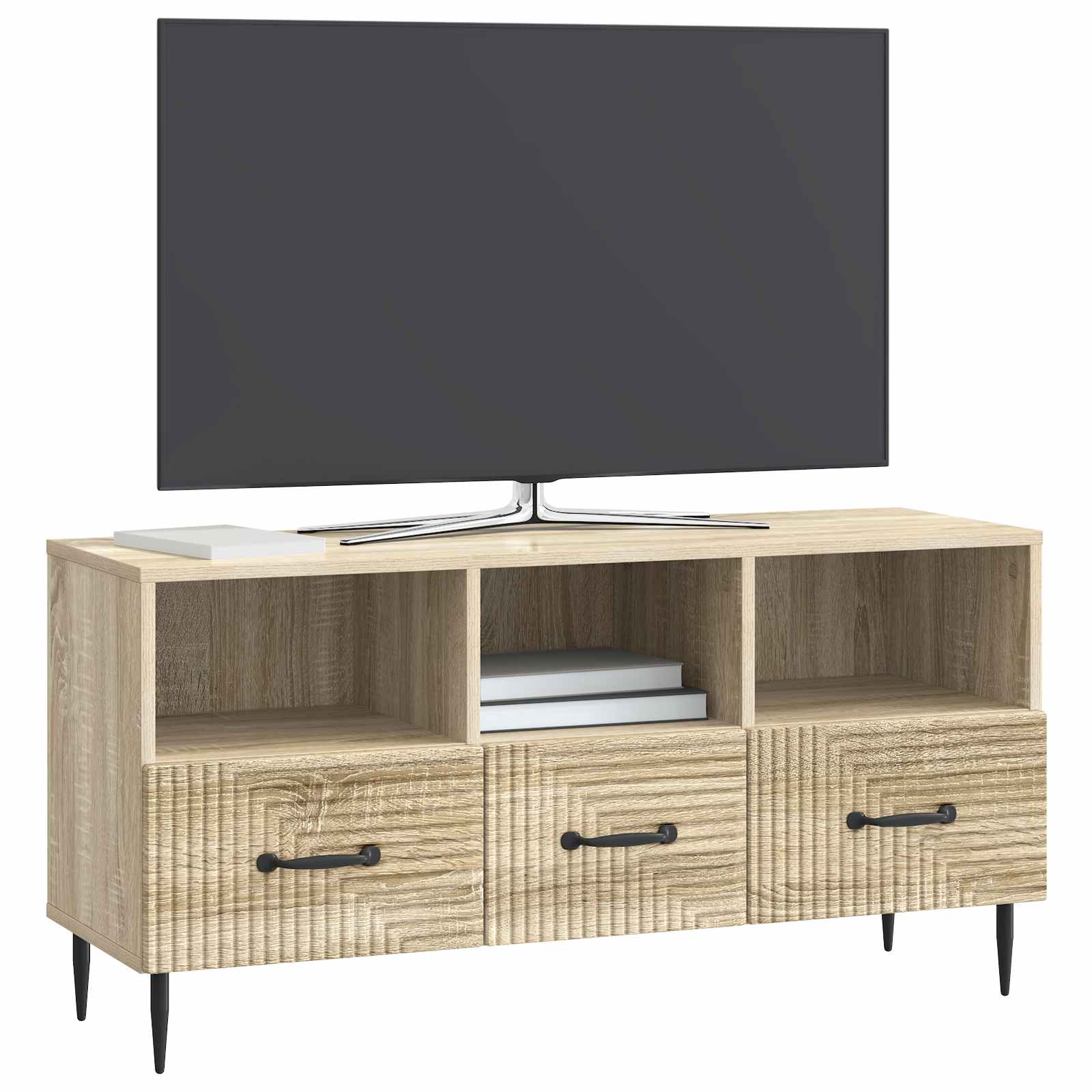 TV-kast met lade Sonoma Eiken 102 x 34,5 x 50 cm Bewerkt hout is nu te koop bij PeponiXL, paradijselijk wonen!